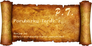 Porubszky Teréz névjegykártya