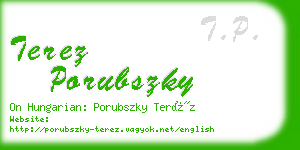 terez porubszky business card